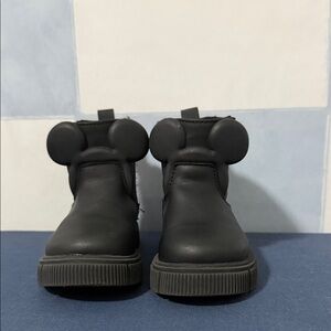 Zara Black Kids Boots with Mouse Ears